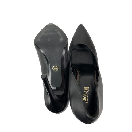 Michael Kors Alina Flex Women's Black Leather Pointed Toe Stiletto Heels Shoes 8