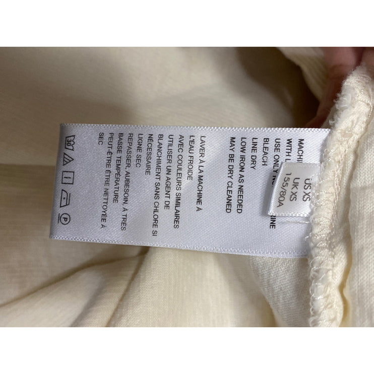 Urban Outfitters BDG Cream Ribbed Collar Long Sleeve Midi A-Line Shirt Dress XS