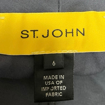 St. John Women's Black High Waisted Flared Bootcut Trousers Dress Pants Size 6