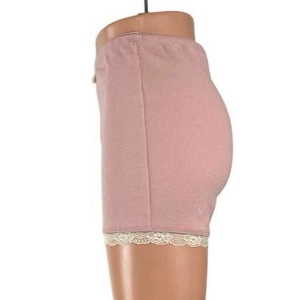 Princess Polly Pink Lace Trim Mid Rise Casual Lounge Skinny Sleepwear Shorts 4
