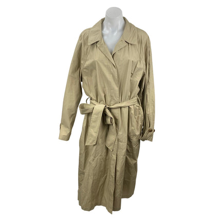 GAP Women's Oversized Beige Collar Long Sleeve Belted Midi Trench Coat Jacket XL