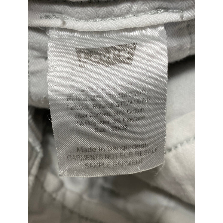 Levi's Men's Gray Stripe High Rise Slim Casual Tapered Chino Trousers Pants 32