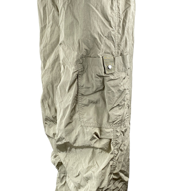H&M Women's Gray High Rise Adjustable Parachute Baggy Jogger Trousers Pants Sz S