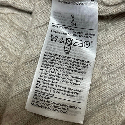 Gap Women's Gray Ribbed Knit Crew Neck Long Sleeve Pullover Sweater Top Size S