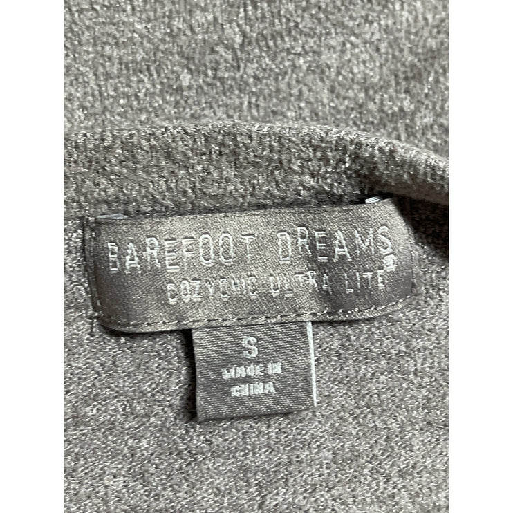 Barefoot Dreams Cozychic Ultra Lite Women's Gray Knit V Neck Sweater Top Size S