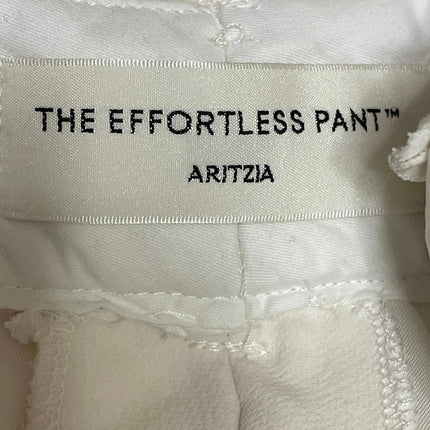 Aritzia Wilfred The Effortless White Pleated Wide Leg Trouser Dress Pants Size S