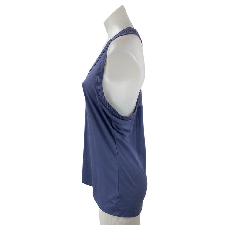 Athleta Women's Blue Sleeveless Scoop Neck Racerback Athletic Tank Top Size L