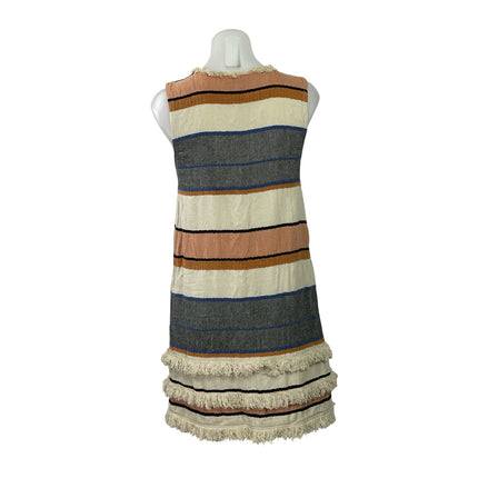 Anthropologie Holding Horses Multicolor Fringe Stripe Sleeveless Tunic Dress 6