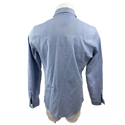 Lululemon Live In Practice Men's Blue Long Sleeve Button Down Shirt Top Size M