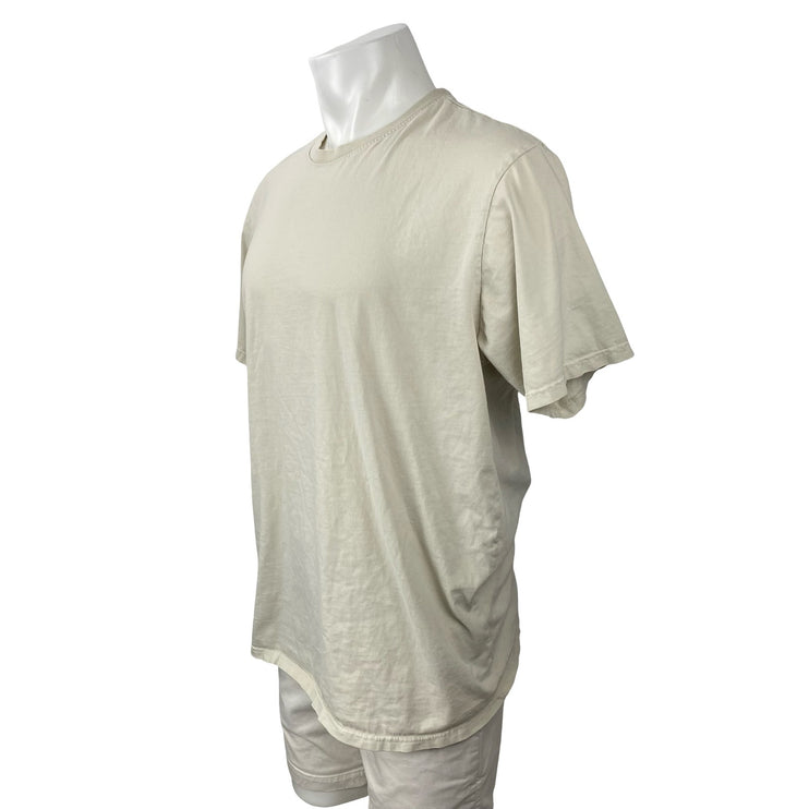 Talentless Men's Beige Crew Neck Short Sleeve Casual Tee Basic T-Shirt Top Sz XL