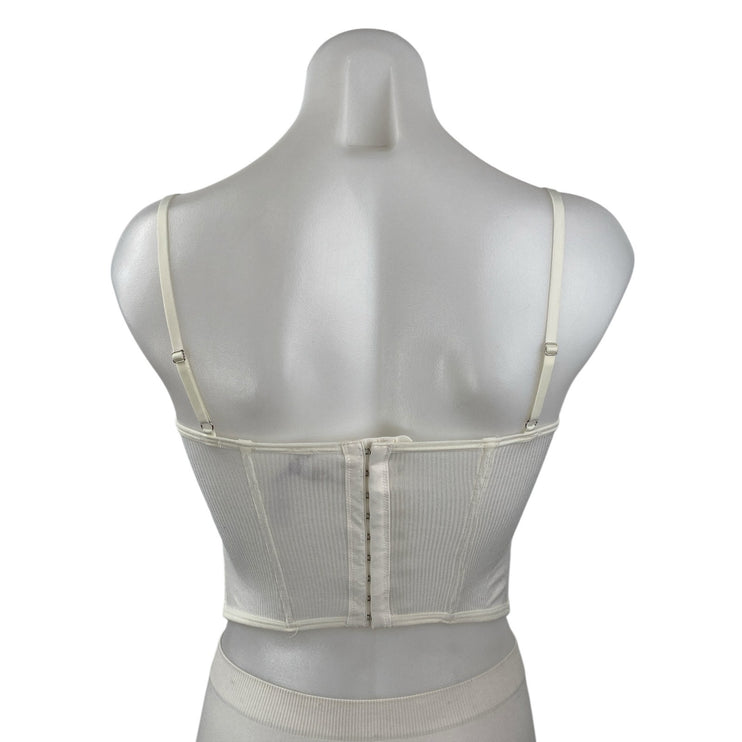 Urban Outfitters Out From Under White Lace Up Corset Bustier Cami Tank Top Sz S