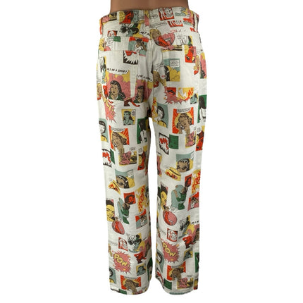 Reformation Comic Multicolor High Waisted Straight Leg Denim Jeans Size 28