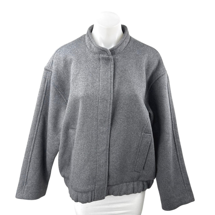 Abercrombie & Fitch Women's Black Long Sleeve Oversized Bomber Jacket Size M