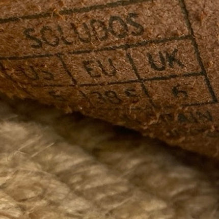 Soludos Minorca Women's Brown Leather Wedge Espadrille Platform Sandals Size 8