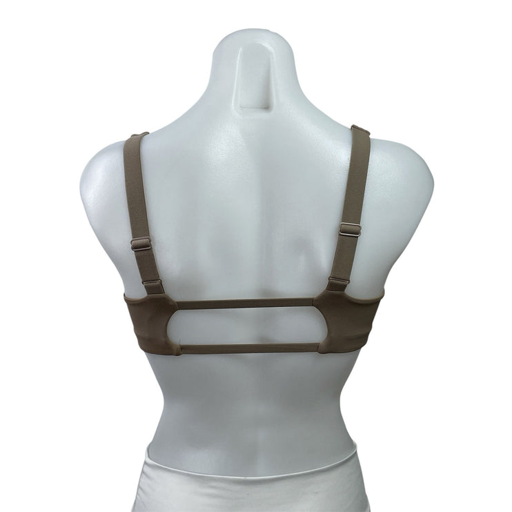MP Studio Open Back Brown Beige Workout Bundle Lot of 2 Sports Bra Tank Top Sz S