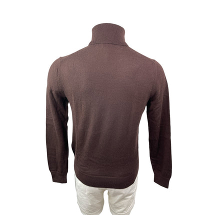 Banana Republic Men's Brown 100% Wool Turtleneck Long Sleeve Sweater Top Size M