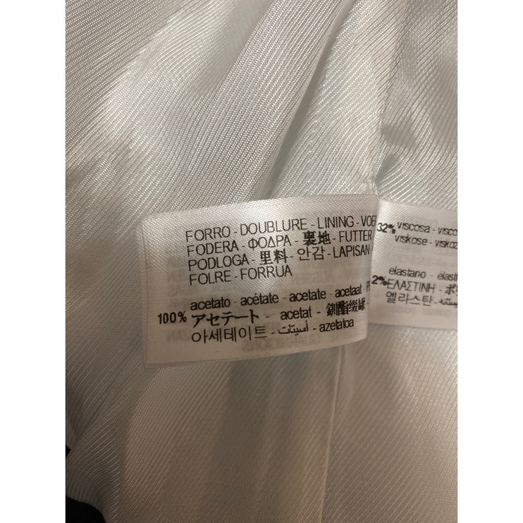 Zara Women's Blue Double Breasted Peak Lapel Cropped Blazer Coat Jacket Size L