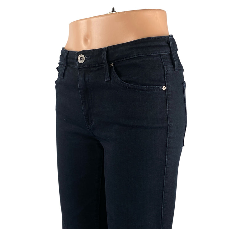 Adriano Goldschmied The Angel Black Mid Rise Flare Bootcut Denim Jeans Pants 26