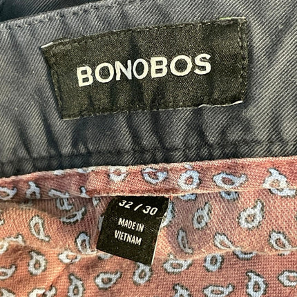 Bonobos Men's Black  Mid Rise Straight Leg Chino Khaki Trousers Pants Size 32x30