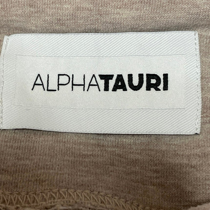 Alphatauri Mens Beige Long Sleeve Crew Neck Pocket Cotton Sweatshirt Top Size XL
