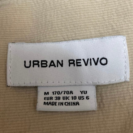Urban Revivo Beige Short Sleeve Utility Button Up Shirt Romper Shorts Size 6