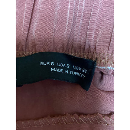 ZARA Women's Red High Rise Elastic Waist Cargo Trousers Joggers Pants Size S