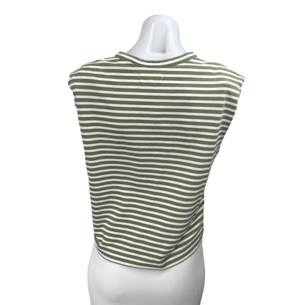 Madewell Green Striped Sleeveless Cami Muscle Tee Shirt Sweater Tank Vest Top S