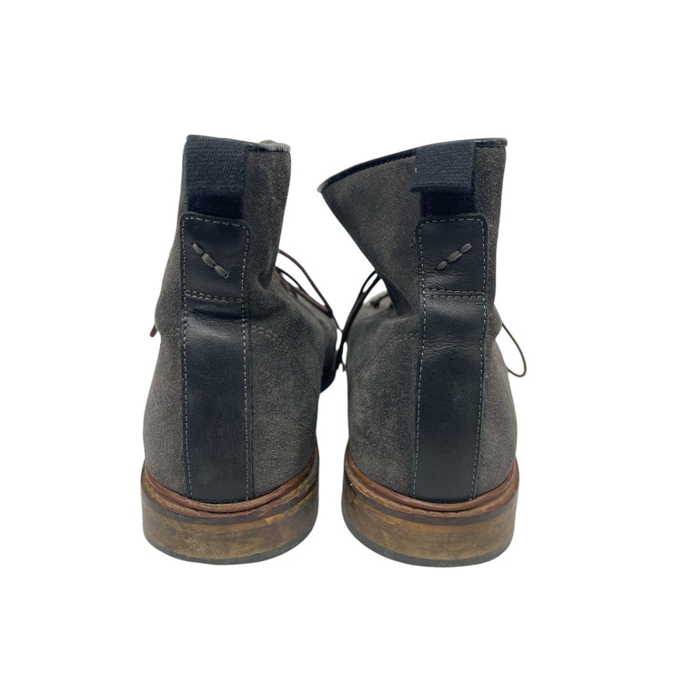 Shoe The Bear Ned Men's Gray Suede Lace Up Round Toe Ankle Combat Boots 43 US 10