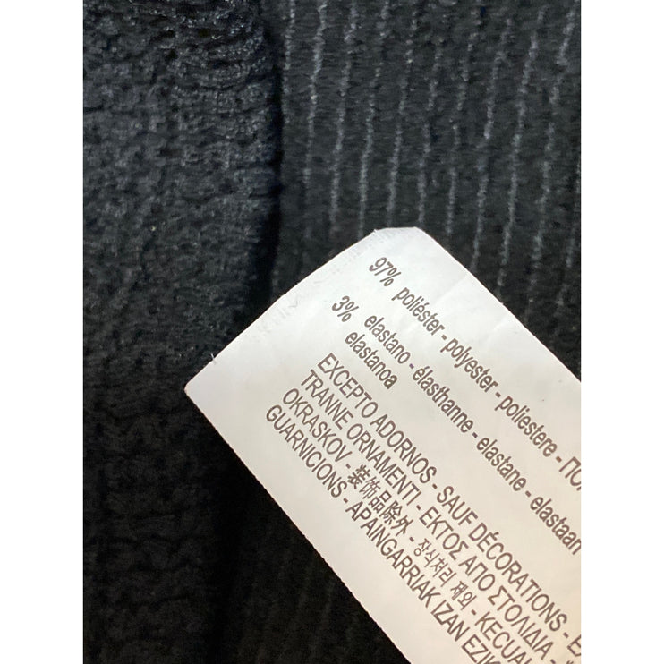 Zara Black Ribbed Knit Crew Neck Short Sleeve Crop Baby Tee Basic T-Shirt Top M