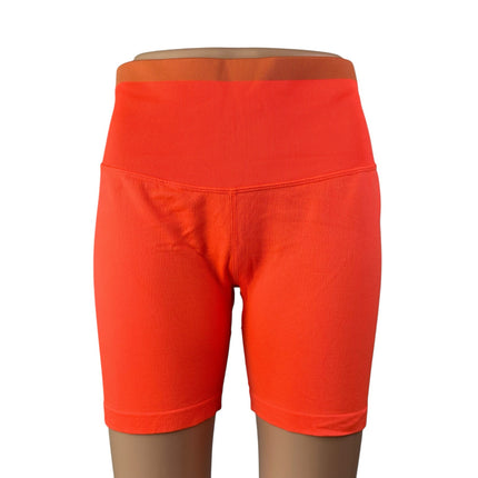 Joy Lab Women's Orange High Waisted Activewear Sports Running Biker Shorts Sz XL