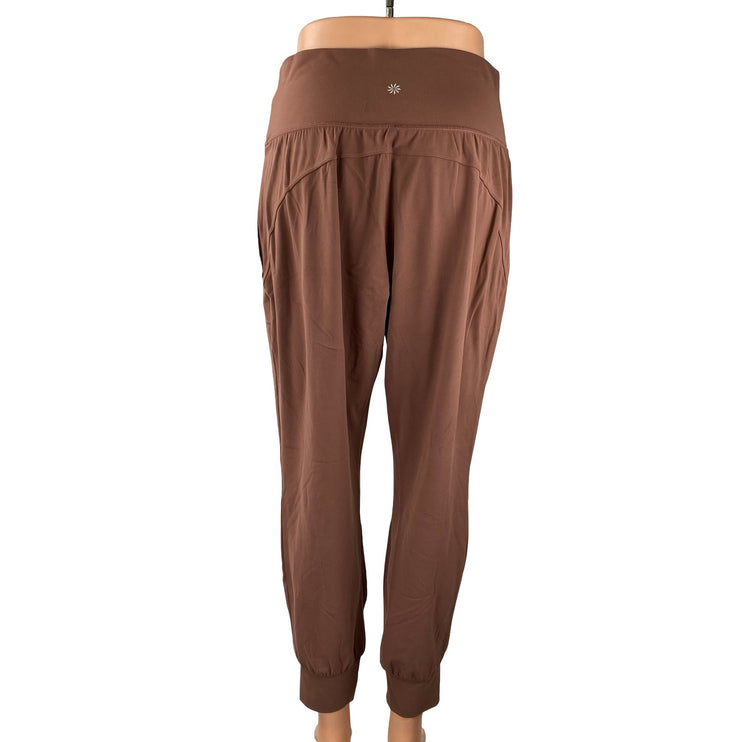 Athleta Salutation Women's Brown PowerVita High Rise Yoga Jogger Sweat Pants M