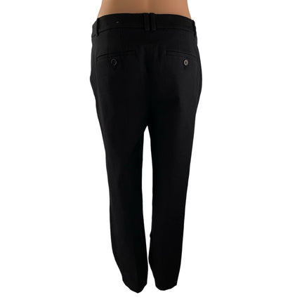 Talbots Women's Black High Rise Slim Fit Straight Leg Trouser Dress Pants Size 4