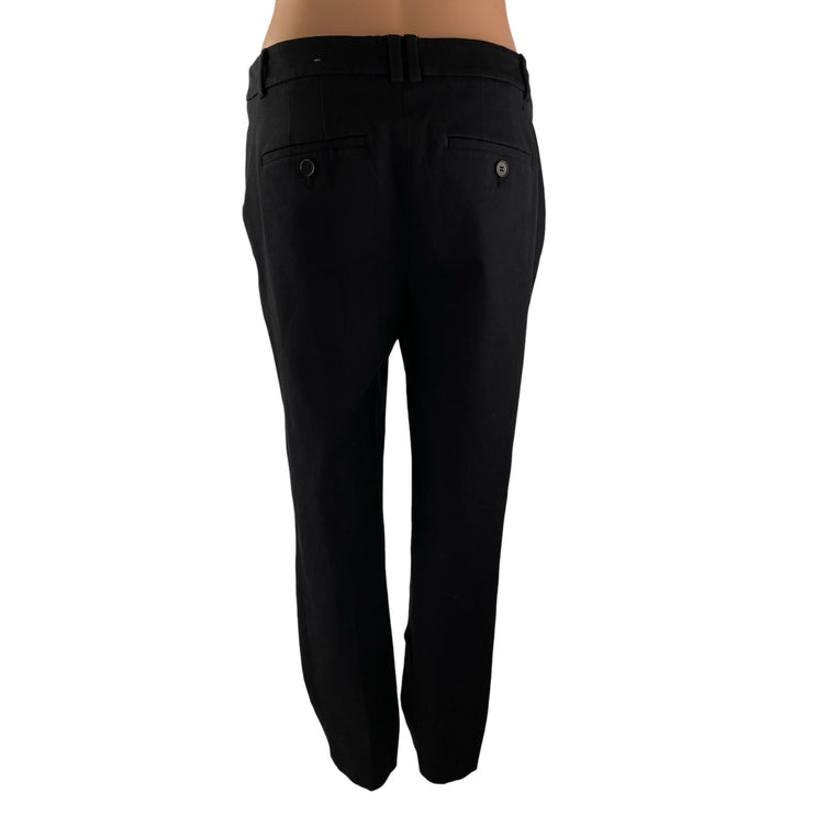 Talbots Women's Black High Rise Slim Fit Straight Leg Trouser Dress Pants Size 4