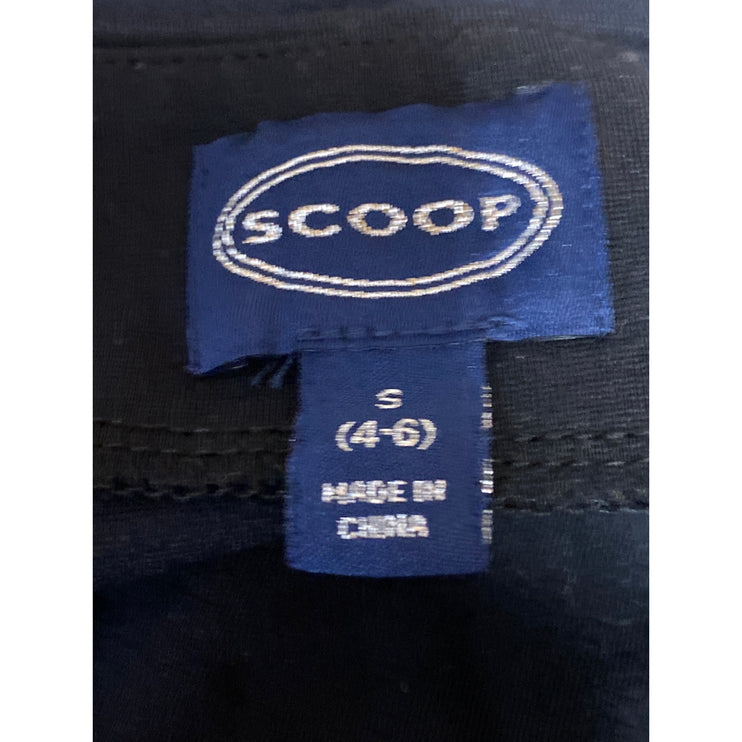Scoop Black High Waisted Back Zip Mini Golf Athletic A-Line Wrap Skirt Size S