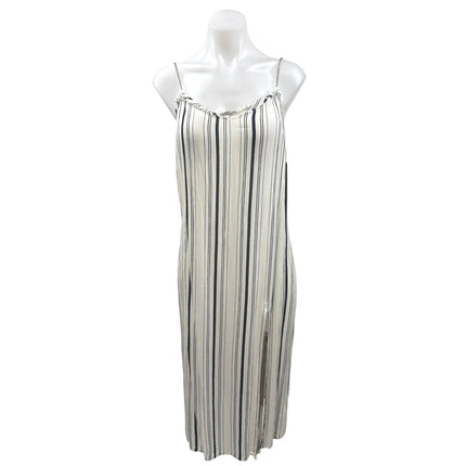 Muche Et Muchette White Stripe Chain Strap Cami Camisole Midi Shift Tank Dress S