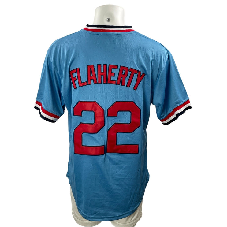 Nike CooperstownSt. Louis Cardinal  Flaherty 22 Mens Blue Logo Game Jersey Top M