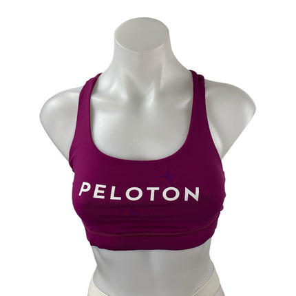 Lululemon x Peloton Maroon Pink Sleeveless Strappy Sports Bra Crop Tank Top Sz 6