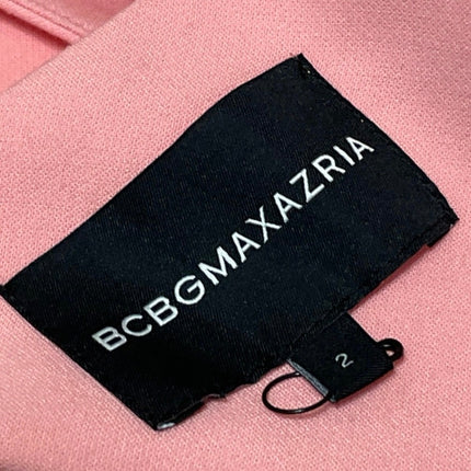 BCBGMAXAZRIA Women's Pink Cowl Back Double Breasted Blazer Mini Dress Size S