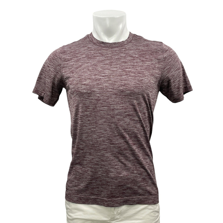 Lululemon Metal Vent Tech Heather Maroon Short Sleeve Athletic Tee T-shirt Top M