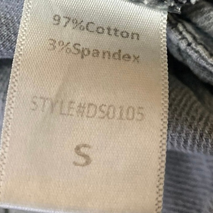 Mustard Seed Women's Gray High Waisted Button Fly Tie Waist Denim Jeans Size S