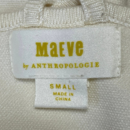 Anthropologie Maeve Cream Sleeveless Cami Camisole Strappy Peplum Tank Top Sz S