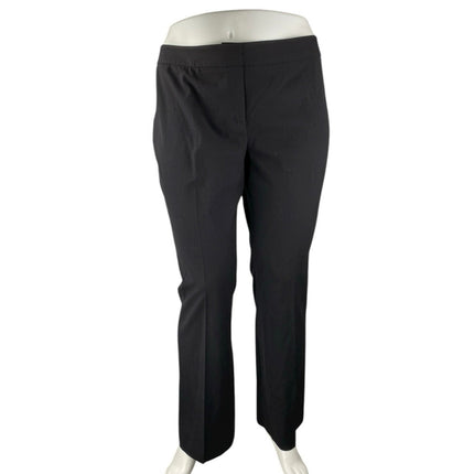 Nine West Women's Black High Waisted Straight Leg Trousers Dress Pants Size XXL