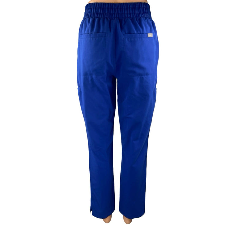 Figs Women's Blue Drawstring High Rise Straight Medical Scrub Pants Size XS
