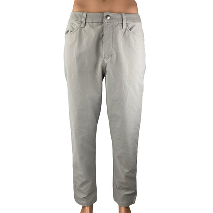 Lululemon ABC Men's Light Gray High Rise Straight Chino Khaki Trousers Pants 32