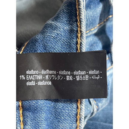 NEW Zara Blue High Rise Cropped Baggy Trouser Wide Leg Denim Jeans Pants Size 6