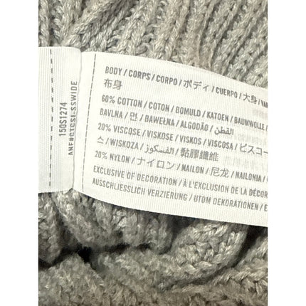 Abercrombie & Fitch Gray Ribbed Knit Turtleneck Sleeveless Sweater Vest Top XXS