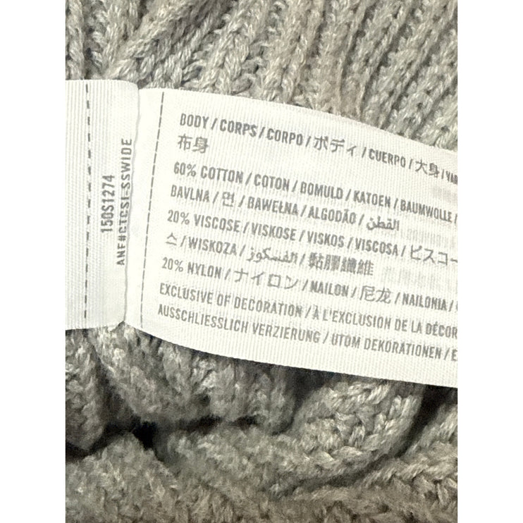 Abercrombie & Fitch Gray Ribbed Knit Turtleneck Sleeveless Sweater Vest Top XXS