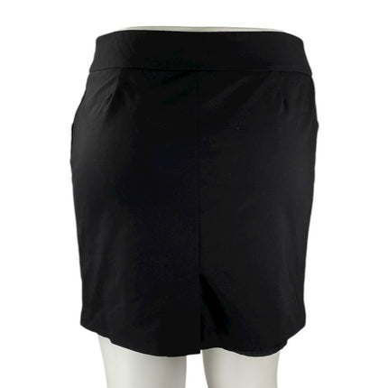 Amanda + Chelsea Women's Black High Waisted Side Zip Mini Pencil Skirt Size 16