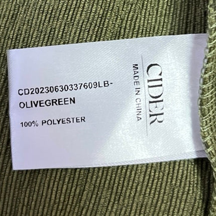 NEW Cider Women's Green Textured Long Sleeve Collar Button Down Shirt Top Sz 2XL