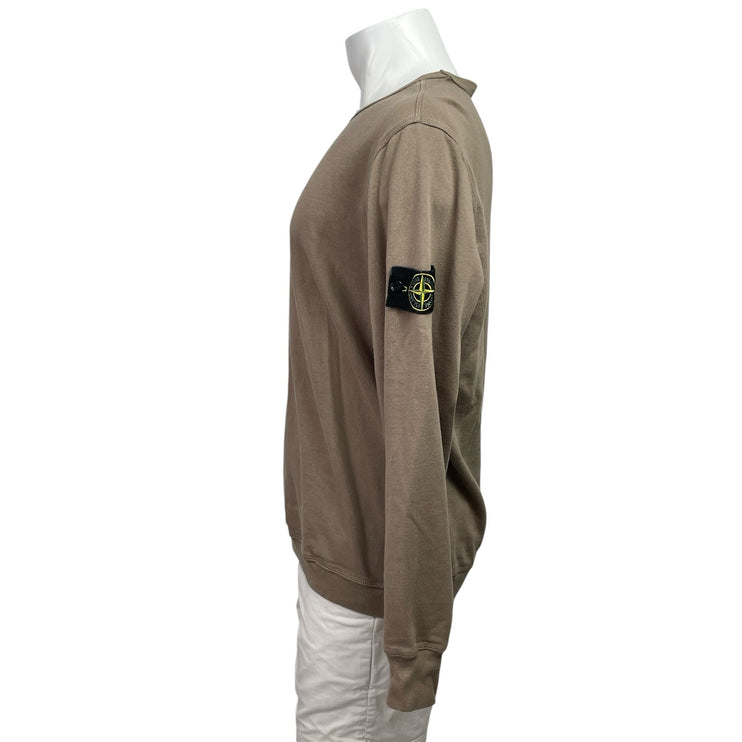 Stone Island Men's Beige Long Sleeve Crew Neck Knit Sweatshirt Sweater Top XL